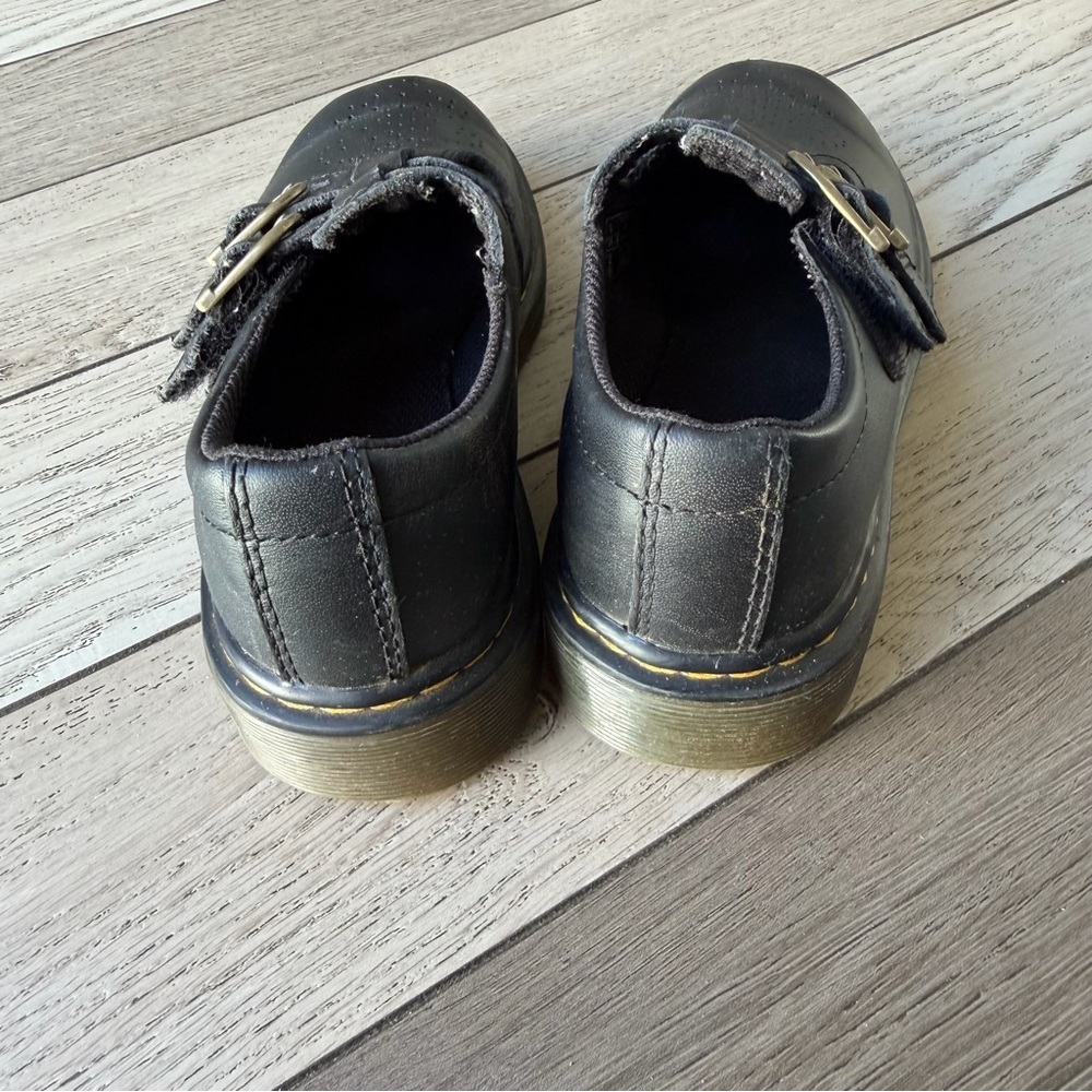 Dr. Martens Kids Black Leather Mary Jane Shoes - Picture 5 of 7